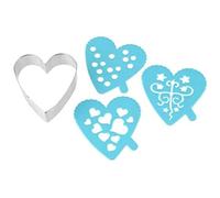 Zenker Emporte Pièce cœur + 3 Pochoirs