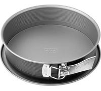 Zenker Energy Springform mit Flachboden mit Auslaufschutz, Spring Form, Backform, Kuchenform, Antihaft Classic, Silber / Anthrazit, Ø 26 cm, 6903