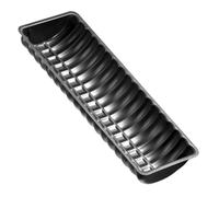 Zenker Gouttière à bûche de Noël – Moule en acier noir 32 x 12,5 x 5 cm
