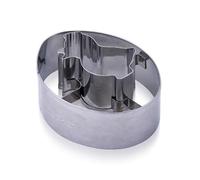 Zenker Linzer Emporte-pièce en forme d'œuf de Pâques avec poussins - Pour biscuits de Pâques, en acier inoxydable, passe au lave-vaisselle, conçu en Allemagne, argenté