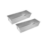 Zenker Lot de 2 moules à cake acier étamé 30 cm | Cuisson en série avec 2 moules, Format 30 x 11,5 cm, Acier étamé pour une chaleur régulière, Cakes sucrés ou salés