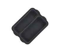 Zenker 9343150 Lot de 2 Moules à cake en silicone fibre de verre, moule rectangulaire, moule à cake, moule à gâteau, Silicone, Fibre de verre, Nylon, Gris, 31,5 x 14,2 x 5,2 cm