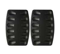 Zenker Moules à madeleines 9926250 - Lot de 2 plaques acier inoxydable noir 26 x 39 x 1 cm