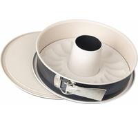 Zenker Moule à charnière Ø 26 cm CREME NOIR, Moule à pâtisserie avec fond plat et fond tubulaire et protection anti-fuite, Moule à gâteau rond avec revêtement anti-adhésif renforcé en céramique (Coule