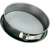 Zenker 6904 Moule à charnière rond 28 cm à fond plat, moule gateau rond, moule à manqué, moule charniere fond plat, moule rond, moule patisserie, Acier, 28 cm