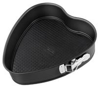 Zenker Moule à gâteau en Forme de cœur avec Fond Plat pour la Saint-Valentin ou Le Mariage Noir 24 x 28 cm