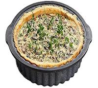 Zenker Moule à quiche rond Ø 30 cm, plaque de cuisson en silicone en fibre de verre avec bord en nylon solide, forme arrondie avec d'excellentes propriétés anti-adhésives, idéal pour la cuisson à la