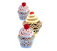 Zenker Papier pour décorer Cupcakes, Blondes pour Cupcakes, alliages Rose/crème/Bleu Ciel, 21 x 5,5 cm