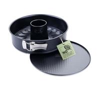 Zenker Perfect Black Moule à charnière avec fond plat et tube Ø 24 cm - Moule de cuisson de qualité supérieure avec revêtement antiadhésif, résistance à la chaleur +230 °C, fabriqué en Allemagne