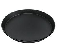 Zenker Plaque de cuisson ronde 30 cm Série Pure, plaque à pizza et à poulier, couleur : noir, Quantité : 1 pièce