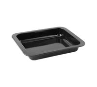 Zenker Plat à four émaillé noir 33 x 25 cm | Cuisson homogène, Émail 400°C, Format familial 33 x 25 cm, Bords 5 cm, Lave-vaisselle, Acier