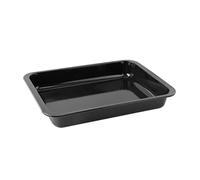 Zenker Plat à four 7293 Spécial Cooking – Rectangulaire XXL en acier émaillé noir 40 x 29 x 6 cm