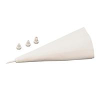 Zenker Poche à Douille Réutilisable avec 4 Douilles | Décors précis, 4 embouts inclus, Poche coton 31 x 20 cm, Pour choux et éclairs, Zenker Smart Pastry, Plastique
