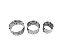 Zenker Emporte-pièces Set 11624 – 3 ronds et cannelés, acier inoxydable, 5 à 7,6 cm