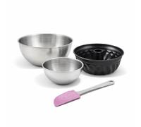 Zenker Set pâtisserie moule à manqué 22 cm, 2 bols inox et spatule