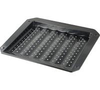 Zenker Special Cooking Grill- und Ofenblech Emaille, Backblech, Ofenschale, Ofen Blech, Gelocht, Stahlblech, Schwarz, L 38 cm, 7206