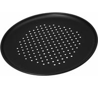 Zenker Special Countries Pizzablech Rund Gelocht, Pizza Blech, Pizzabackblech, Backblech, Ilag Classic, Schwarz, Ø 32 cm, 7511