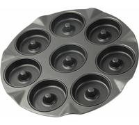 Zenker Special Creative 8er-Apfelküchliblech, Apfelkuchen Blech, Backform, Kuchenform, Ilag Ultimate, Schwarz, Ø 33 cm, 7426