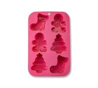 Zenker The Christmas Candy Shop Lot de 6 mini moules à gâteau en silicone polyvalents pour dessert, glaçons et chocolat, 26 x 17 x 3 cm, résistant aux températures de -40 °C à 230 °C, passe au