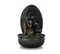 Zen'Light - Fontaine d’Intérieur Bouddha Grace avec Éclairage LED Coloré - Décor Zen Idéal Méditation et Détente - Pompe à Eau Silencieuse - Statuette Amovible - H 40cm