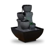 Zen'Light - Fontaine d’Intérieur Kini Cascade Zen Relaxante avec Lumière LED Coloré - Décoration Salon, Chambre, Bureau Moderne, Idéal Méditation et Détente - pour Table Circuit Fermé - H 18 cm