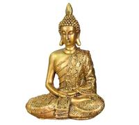 Zen'Light Statue Bouddha Sanci - Décoration Zen et Feng Shui - pour Créer Une Ambiance Relaxante et Spirituelle - Idée Cadeau Porte-Bonheur - Hauteur: 18cm - Couleur : Dorée - Zen’Light, Yello