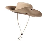 Zenlir Chapeau de pêcheur réglable unisexe avec sangle en polyester respirant pour le jardinage, le camping, les voyages