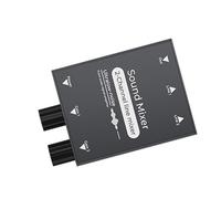 Zenlir Commutateur de son 3,5 mm Adaptateur double canal Boîtier en aluminium Mélangeur pour production musicale extérieure Commutateur en aluminium