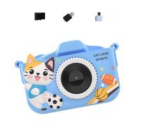 Zenlir Kids Digital Camera 32G Shockproof with Lens Auto Educational Learning Games & Silicone Case Blue Children Camera