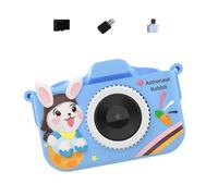 Zenlir Kids Digital Camera 32G Shockproof with Lens Auto Educational Learning Games & Silicone Case Blue Children Camera
