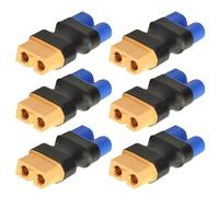 Zenlir Lot de 6 adaptateurs EC5 en alliage mâle femelle pour systèmes FPV Transmission de puissance Courant stable Adaptateurs de batterie Alliage