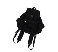 Zenlir Sac à dos style rétro lavé avec poches d'organisation spacieuses et sangle ergonomique, sac à dos décontracté unisexe pour usage quotidien, Noir