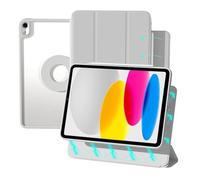 ZENLU Étui magnétique pour iPad 10e génération avec Housse Folio Amovible, Cuir Semi-Silicone de qualité supérieure, Support Vertical, Dos Transparent, Mise en Veille/réveil Intelligent, Coque de
