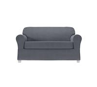 Zenna Home Lot de 2 Housses de Causeuse Extensibles en Chenille Bleu Cadet