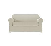 Zenna Home Lot de 2 Housses de Causeuse Extensibles en Chenille Ivoire/os