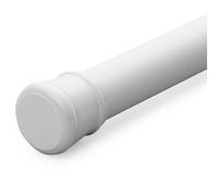 Zenna Home Tringle à Rideau de Douche réglable en Acier de qualité supérieure pour Salle de Bain, Installation Facile sans perçage, résistante à la Rouille, 91,4 à 152,4 cm, Blanc