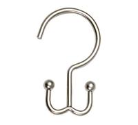 Zenna Home ZPC Zenith Products Ss88albn, Neverrust Douche Double en Aluminium Crochets, Nickel, Nickel, Taille Unique