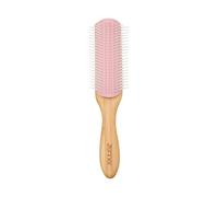 Zenner Brosse Coiffante Bambou - Brosse Démêlante Adaptable avec Lignes en Nylon Amovibles - Pour Cheveux Bouclés, Épais ou Volumineux - Manche en Bambou Naturel Léger