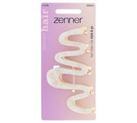 Zenner Pince à cheveux en marbre/or blanc cassé - Pince à griffe en zigzag avec forme incurvée et design décoratif - Forte tenue pour cheveux épais ou fins - Élégante pour un usage quotidien ou
