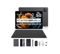 ZENO 10 AI Tablette Tactile 11 pouces, 24 Go + 256 Go ROM, Android 15, Tablette de jeu 2K FHD +, 16MP + 13MP 8800mAh, Noir