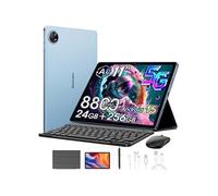 ZENO 10 AI Tablette Tactile 5G, 24 Go + 256 Go / 2 To, Android 15, Tablette de jeu 2K FHD + 11 pouces, 16 MP + 13 MP, 8800 mAh, Mode 5G/PC/OTG/, Bleu