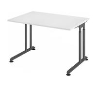 ZENO 12 G | Bureau - 120 x 80 réglable en hauteur Blanc/Graphite