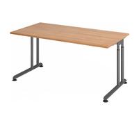 ZENO 16 G | Bureau - 160 x 80 réglable en hauteur Noyer/Graphite