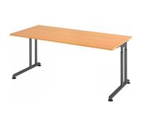 ZENO 19 G | Bureau - 180 x 80 réglable en hauteur Hêtre/Graphite