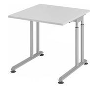 ZENO 8 S | Bureau - 80 x 80 Gris/Argent réglable en hauteur