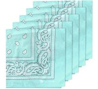 ZENO Bandana Vert Clair - 100% Coton & Fibres Naturelles - Foulard Vert Clair Sans Polyester - Qualité Supérieure - Doux, Durable et Lavable en Machine - Bandana Homme - Unisexe et enfants - 5 Pack