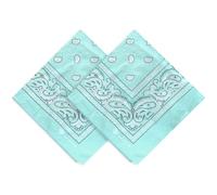 ZENO Bandana Vert Clair - 100% Coton & Fibres Naturelles - Foulard Vert Clair Sans Polyester - Qualité Supérieure - Doux, Durable et Lavable en Machine - Bandana Homme - Unisexe et enfants - 2 Pack