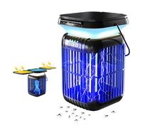 ZENO Zapper solaire pliable à double panneau pour extérieur et intérieur, modèle 2025 - Lanterne tue-moustiques rechargeable par USB - Dispositif de contrôle des parasites étanche - Piège à insectes