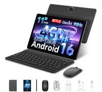 ZENO5 Tablette Android 16 avec clavier,Tablette 11 pouces, 4G LTE, 32 Go RAM + 128 Go ROM, 90 Hz HD, 8300 mAh, GPS, Gemini AI, Widevine L1, Face ID, tablette avec stylet pour travail et étude