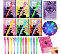 Zenoble Lot de 24 cartes de Saint-Valentin pour enfants avec stylos de Saint-Valentin, stylo espion magique pour salle de classe, récompenses, cadeaux de fête